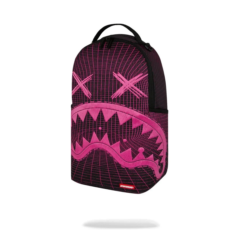 Sprayground Fiber Optics Party Shark Backpack Unisex Pink Shoulder Strap SPR301